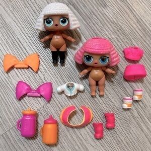 LOL Surprise! Rare Glitter Bling Queen dolls set with clothing and accessories